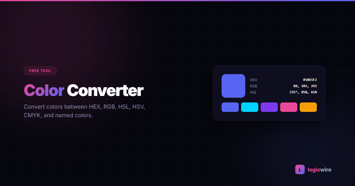 Color Converter — Free Color Code Converter | HEX, RGB,