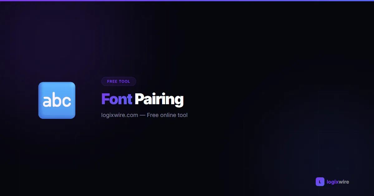 Font Pairing Generator — curated Google Font duos with live preview and CSS copy