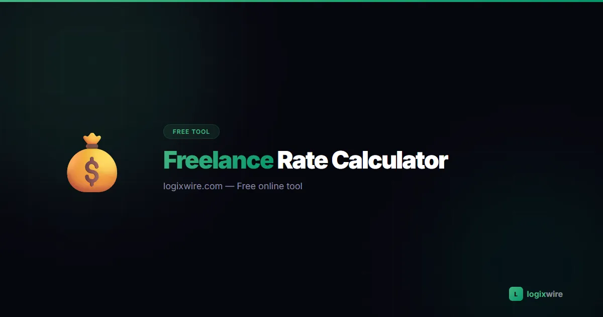 Freelance Rate Calculator � rate formula breakdown, project quote builder with contingency, and invoice generation preview