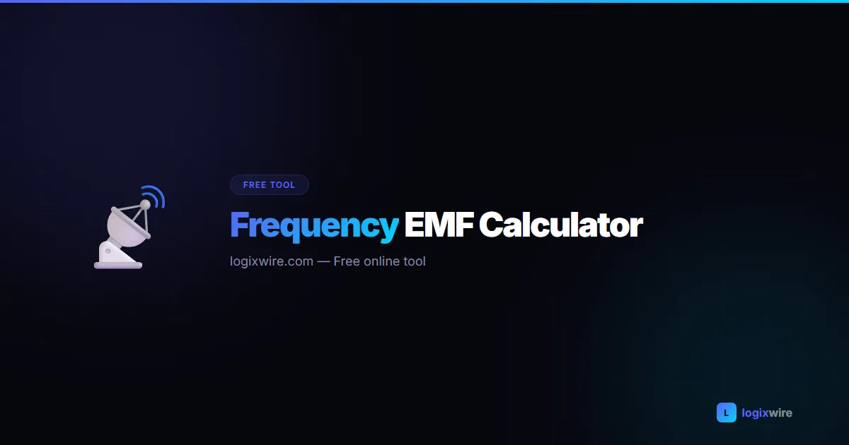 Frequency Wavelength Calculator — convert frequency to wavelength, calculate antenna lengths, estimate EMF exposure