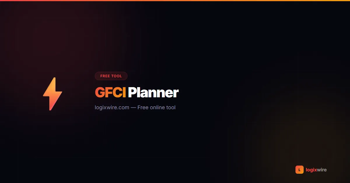 GFCI Circuit Planner — check NEC requirements for GFCI and AFCI protection room by room