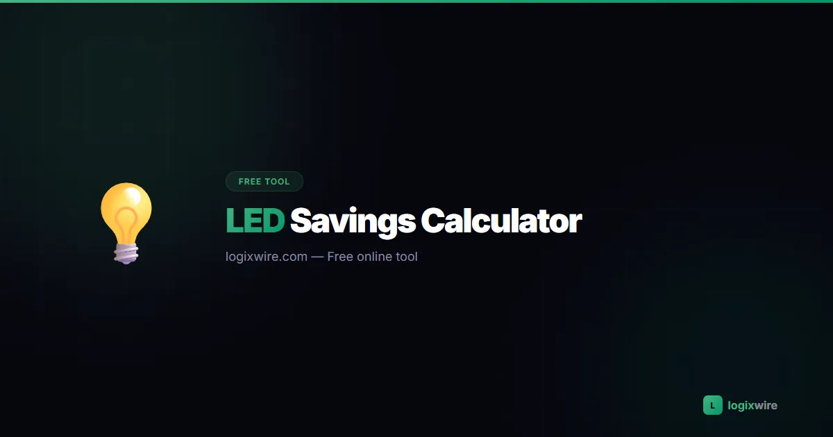 LED Savings Calculator — compare incandescent versus LED costs and calculate payback period